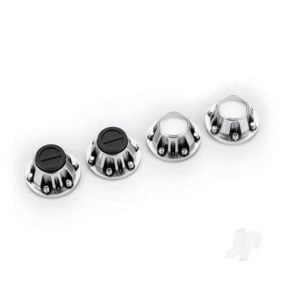 Center caps, wheel (Satin Chrome) (4) (requires #8255A extended thread stub axle)