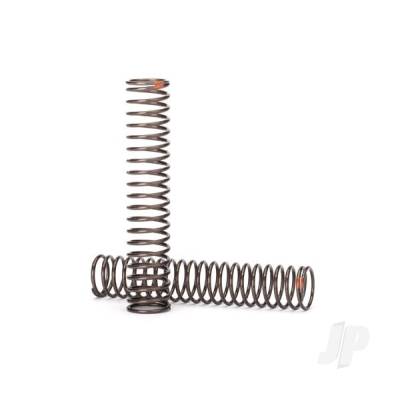Springs, shock, Long (natural finish) (GTS) (0.39 rate, Orange stripe) (for use with TRX-4 Long Arm Lift Kit)