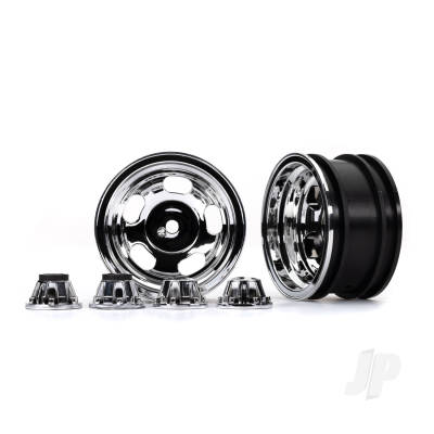 Wheels, 2.2in, Chrome (2) / centre caps (2) (requires #8255A extended thread stub axle)