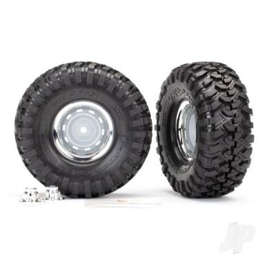 Wheels & Tyres, Assembled Glued 1.9in Chrome Wheels (2 pcs)