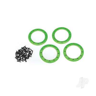 Beadlock rings, Green (2.2in) (Aluminium) (4 pcs) / 2x10 CS (48)