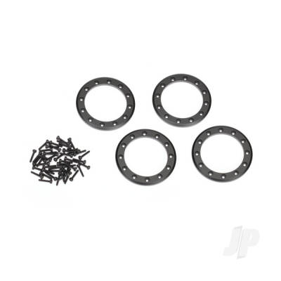 Beadlock rings, Black (2.2in) (Aluminium) (4 pcs) / 2x10 CS (48)
