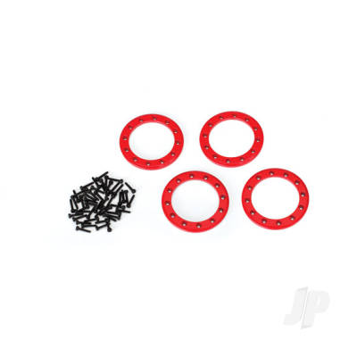 Beadlock rings, Red (1.9in) (Aluminium) (4 pcs) / 2x10 CS (48)