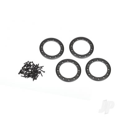 Beadlock rings, Black (1.9in) (Aluminium) (4 pcs) / 2x10 CS (48)