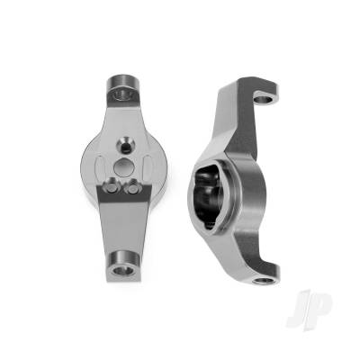 Caster blocks, 6061-T6 aluminium (Charcoal Grey-anodised), left and right