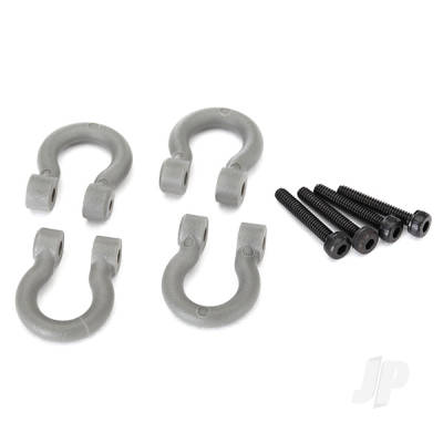 Bumper D-Rings, Grey (Front or Rear) / 2x12 CS (4 pcs)