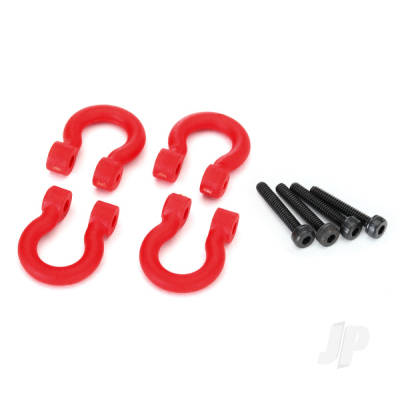 Bumper D-Rings, Red (Front or Rear) / 2.0x12 CS (4 pcs)