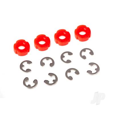 Piston, damper (Red) (4 pcs) / e-clips (8 pcs)