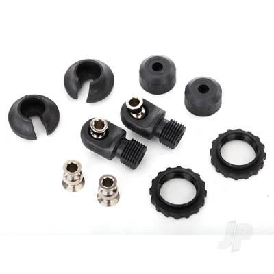 Caps & spring retainers, GTS shocks (upper cap (2 pcs) / hollow balls (4 pcs) / bottom cap (2 pcs) / upper retainer (2 pcs) / lower retainer (2 pcs))