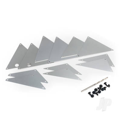 Tube Chassis, inner panels (Silver aluminium) (Front (2 pcs) / wheel well (4 pcs) / middle (4 pcs) / Rear (2 pcs))