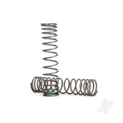 Spring, shock, 139mm (natural finish) (GTR) (progressive, 1.146 rate, Green stripe) (2 pcs)