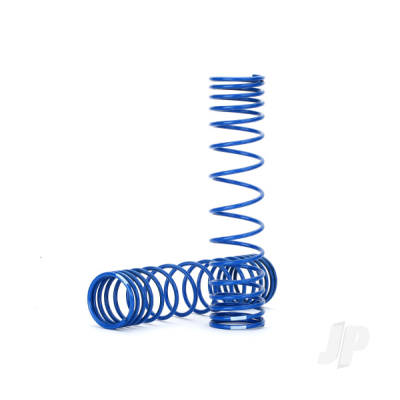 Spring, shock, Front (Blue) (GTR) (progressive, 0.833 rate, White stripe) (2 pcs)