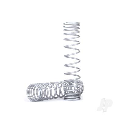 Spring, shock, Front (Silver) (GTR) (progressive, 0.833 rate, White stripe) (2 pcs)