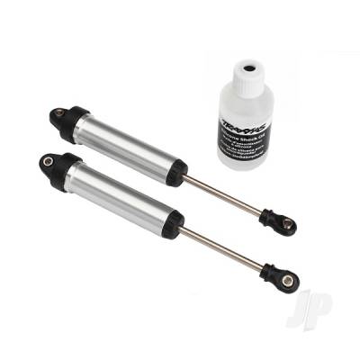 Shocks, GTR, 134mm, Silver aluminium (fully assembled without springs) (Front, no threads) (2 pcs)