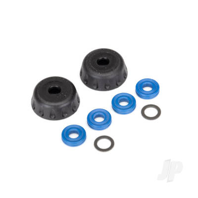 Double seal kit, GTR shocks (x-rings (4 pcs) / 4x6x0.5mm PTFE-coated washers (2 pcs) / bottom caps (2 pcs)) (renews 2 shocks)