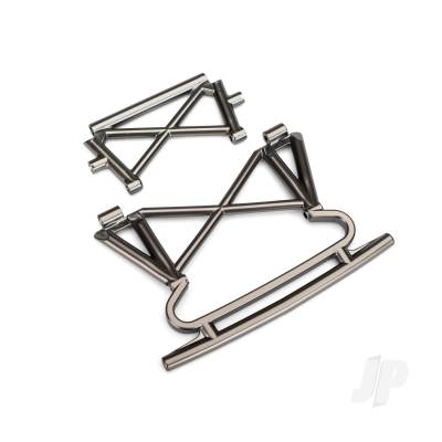 Bumper, Front / bumper support (Satin Black Chrome-plated)