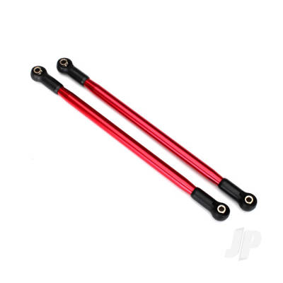 Suspension link, Rear (upper) (Aluminium, Red-anodised) (10x206mm, centre to Center) (2 pcs) (assembled with hollow balls)