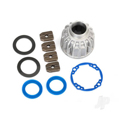 Carrier, Differential, aluminium (Front or Center) / x-ring gaskets (2 pcs), ring gear gasket / 14.5x20 TW (2 pcs)