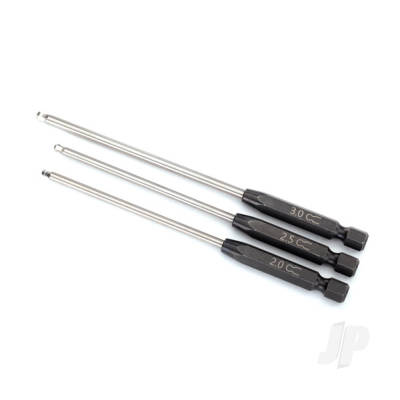 Speed Bit Set, hex driver, 3-piece ball-end (2.0mm, 2.5mm, 3.0mm), 1 / 4in drive