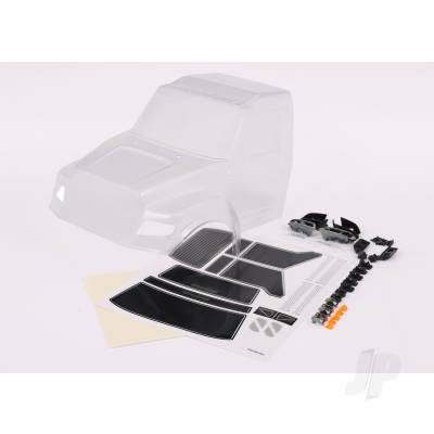 Body, TRX-6 Ultimate RC Hauler (Clear, requires painting) (includes headlights, roof lights, side mirrors, & decals)