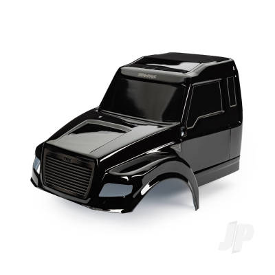 Body, TRX-6 Ultimate RC Hauler, Black (painted, decals applied)