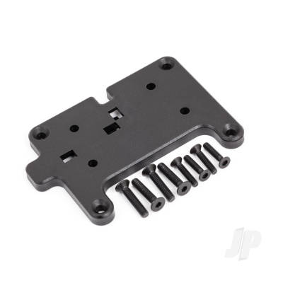 Mounting plate, winch / 3x15mm CCS (4) / 2.5x12mm CCS (4) (fits TRX-6 Ultimate RC Hauler)