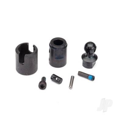 Output drive, transmission or Differential (pin retainer (1pc) / drive cup (1pc) / drive ball (1pc) / centre ball (1pc) / drive pin (1pc) / 3x10 screw pin (1pc) / Cross Pin (Black) (1pc) / 2.5x6 CS (with threadlock) (1pc)) (use with TRX-6 axle configuration)