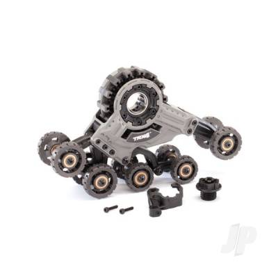 Traxx, Rear, left (assembled) (requires #8886 stub axle, #7061 GTR shock, & #8896 rubber track)