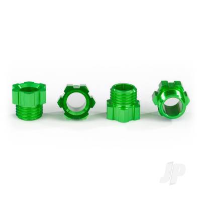 Stub axle nut, aluminium (Green-anodised) (4)