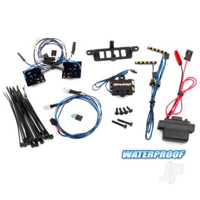 LED light Set, complete with power supply (contains headlights, tail lights, roof lights, & distribution block) (fits #8811 or #8825 Body)