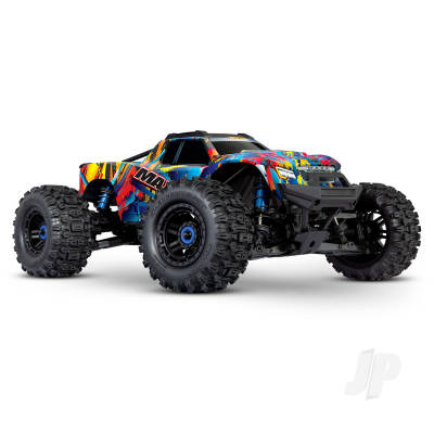 Maxx 1:10 4WD RTR Monster Truck, Rock-n-Roll (+ TQi 2-ch, VXL-4S, Velineon 540XL, TSM, WideMaxx, Clipless Body)