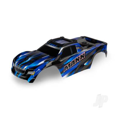 Body, Maxx, Blue (painted, decals applied) (fits Maxx with extended chassis (352mm wheelbase))