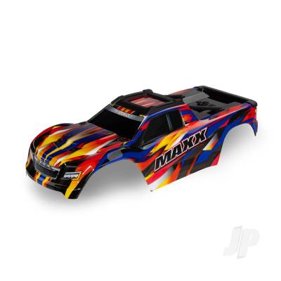 Body, Maxx, Yellow (painted, decals applied) (fits Maxx with extended chassis (352mm wheelbase))