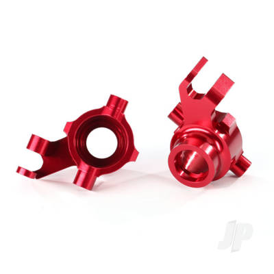 Steering blocks, 6061-T6 aluminium (Red-anodised), left & right