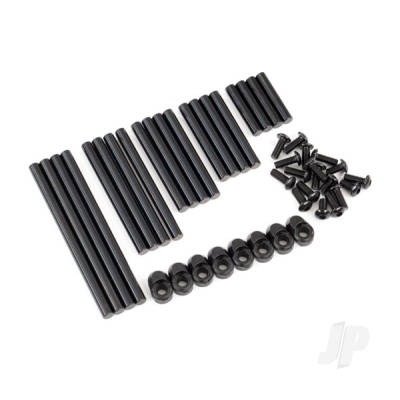 Suspension pin Set, complete (hardened Steel), 4x64mm (4 pcs), 4x22mm (4 pcs), 4x38mm (4 pcs), 4x33mm (4 pcs), 4x47mm (4 pcs) / 3x8mm BCS (14 pcs) / 3x6mm BCS (4 pcs) / retainers (8 pcs)