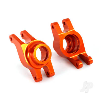 Carriers, stub axle (Orange-anodised 6061-T6 aluminium) (Rear) (2 pcs)
