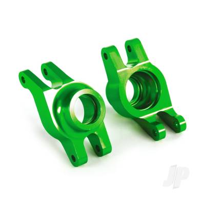 Carriers, stub axle (Green-anodised 6061-T6 aluminium) (Rear) (2 pcs)