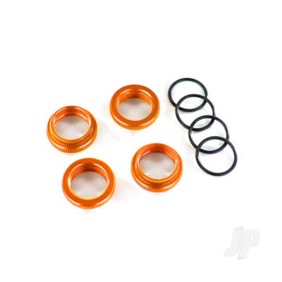 Spring retainer (adjuster), Orange-anodised aluminium, GT-Maxx shocks (4 pcs) (assembled with o-ring)
