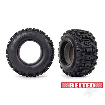 Tyres, Sledgehammer All-Terrain 2.8in (belted, dual profile (2.9in outer, 3.8in inner)) (2) / foam inserts (2)