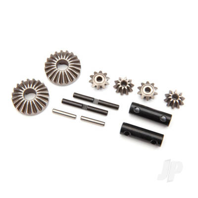 Gear Set, Differential (output gears (2 pcs) / spider gears (4 pcs) / spider gear shaft (2 pcs) / output shaft (2 pcs) / 2.5X13.8 pin (2 pcs))