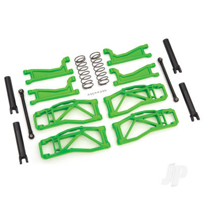 Suspension kit, WideMaxx, Green (includes Front & Rear suspension arms, Front toe links, Rear shock springs)