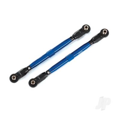 Toe links, front (TUBES Blue-anodised, 7075-T6 aluminium, stronger than titanium) (2) (for use with #8995 WideMaxx suspension kit)