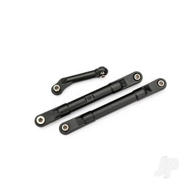 Toe links, moulded composite, 98mm (88mm centre to centre) (Black) (2)/ steering link (1)