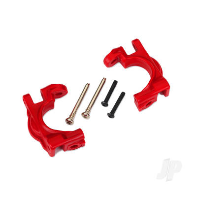 Caster blocks (c-hubs), extreme heavy duty, Red (left & right) / 3x32mm hinge pins (2) / 3x20mm BCS (2) (for use with #9080 upgrade kit)