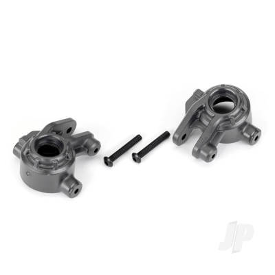 Steering blocks, extreme heavy duty, Grey (left & right)/ 3x20mm BCS (2) (for use with #9080 upgrade kit)