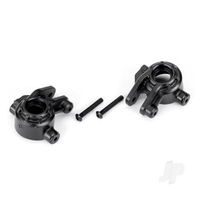 Steering blocks, extreme heavy duty, Black (left & right) / 3x20mm BCS (2 pcs) (for use with #9080 upgrade kit)