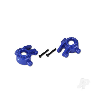 Steering blocks, extreme heavy duty, Blue (left & right) / 3x20mm BCS (2 pcs) (for use with #9080 upgrade kit)