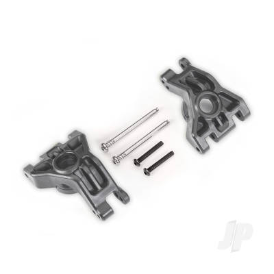 Carriers, stub axle, rear, extreme heavy duty, Grey (left & right)/ 3x41mm hinge pins (2)/ 3x20mm BCS (2) (for use with #9080 upgrade kit)
