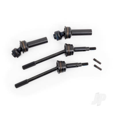 Driveshafts, rear, extreme heavy duty, steel spline, constant-velocity with 6mm stub axles (complete assembly) (2) (for use with #9080 upgrade kit plus #5117 bearing set)