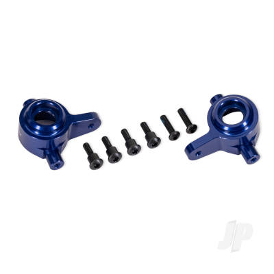 Steering blocks, 6061-T6 aluminium (blue-anodised), left & right (for use with #9080 upgrade kit)